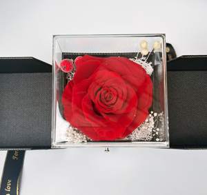 Handmade Acrylic Pha lê hộp đồ trang sức bảo quản hoa tươi cho ngày của mẹ Valentine của ngày Giáng sinh ý tưởng món quà hình vuông - Product Image 1