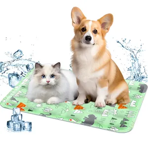 Muawu Pet Sleeping Square Summer Bed Multi Colors Soft Washable Ice Pad Dog Cat Cooling Mat
