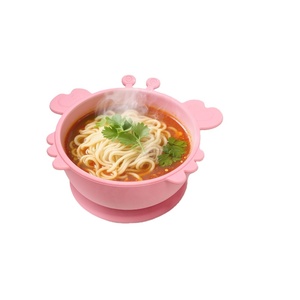 Durable Silicone Suction Noodle Bowl Set Baby Toddler Feeding Training Manual Safe BPA Free Home <b>Kitchen</b> - Product Image 3