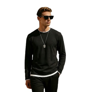 T-shirt pour homme Style printemps Manches longues 2 en 1 Décontracté Sportif Ample à la mode Couche <span class=keywords><strong>de</strong></span> base - Product Image 1