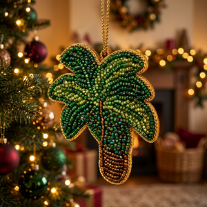 Traditional Tree Zari Hanging with Beaded Patches & Hand Embroidery Premium Indian Wall Hanging for Wholesale, Export & Gifting - Product Image 3