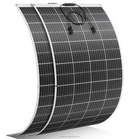 Panneau solaire monocristallin flexible haute efficacité pour l'extérieur, 12V/24V, pour toits, caravanes, bateaux, tentes