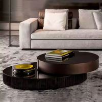 Table basse GEDO de style moderne en acier inoxydable, table basse multifonctionnelle en or et verre