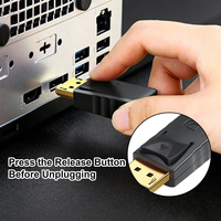 Adaptateur DP vers VGA, Mâle vers Femelle 1080P (DP) Source vers Affichage VGA pour Ordinateur, Projecteur, Moniteur