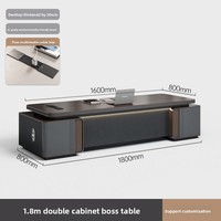 LBZ-116X Nouveau bureau de direction de style chinois, petit bureau de direction, luxe léger, sensation haut de gamme, bois massif laqué, mobilier à usage commercial