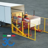Mesa Elevadora de Columnas TM25EL-E - Hidráulica con Capacidad de 2500 kg para Carga en Muelles - Acero Pintado y Aluminio