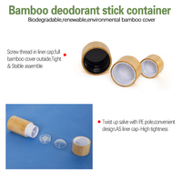Bambou Déodorant Bâton Conteneur 15g 30g 50g Emballage Cosmétique Sérigraphie Gravure Déodorant Parfum Lotion Lunettes Utilisation