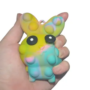 Mhc Unisex Phục Sinh Bunny Pop Nó Mềm Đồ Chơi Nhúm Mắt Nảy Bóng PU Silicon Bé Đồ Chơi Cho Trẻ Em Phục Sinh Trứng Chủ Đề