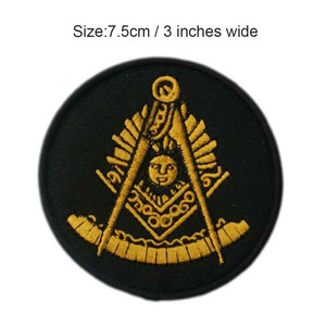 Cavalieri templari verso l'alto con la spada puntano la toppa da <span class=keywords><strong>ricamo</strong></span> in ferro 2025 distintivo della massoneria - Product Image 6