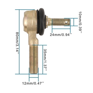 GOOFIT 10-12mm motocicleta izquierda y derecha barra de acoplamiento reemplazo de rótula para ATV Dirt Bike Go Kart ciclomotor Scooter - Product Image 2