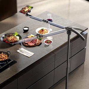 Jopree L66 Mobile Home Studio supporto per telefono flessibile a doppio <span class=keywords><strong>braccio</strong></span> con Base a disco e ruote per uso personale sulla scrivania - Product Image 3