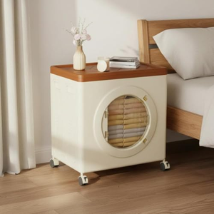 Organizador de Ropa Plegable de Gran Capacidad con Tapa Abatible, Caja de Almacenamiento Plegable para Ropa/Ropa de Cama con Ruedas Universales - Product Image 2