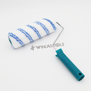 Rouleau de <span class=keywords><strong>peinture</strong></span> personnalisable en fibres synthétiques à double bande bleue de 9 pouces, rouleaux et pinceaux décoratifs <span class=keywords><strong>pour</strong></span> <span class=keywords><strong>la</strong></span> décoration murale - Product Image 1
