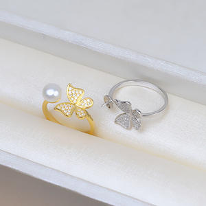 Anillo de Mariposa de Plata S925 Hecho a Mano, Accesorios de Perlas DIY, Apertura 7-10 para Mujer, Modelo Wenchi 16674 Sky Tohan 82 - Product Image 3