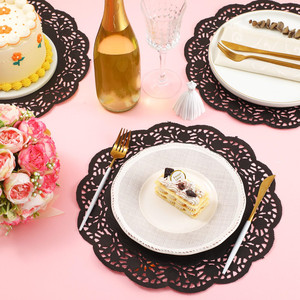 Tapetes de papel de oro blanco a prueba de grasa ecológicos <span class=keywords><strong>Doyle</strong></span> para decoración tapetes de papel REC tapetes de papel - Product Image 6