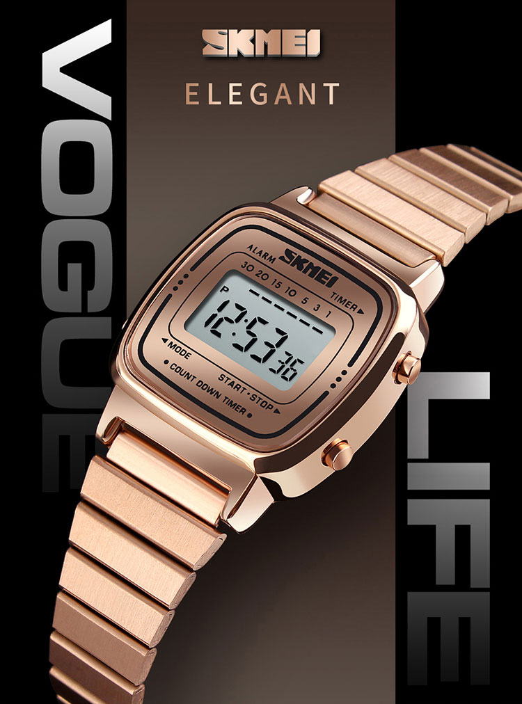 2022 SKMEI 1901 Роскошные наручные часы из нержавеющей стали kadin saat montres men мужские наручные часы с сетчатым ремешком цифровые спортивные женские наручные часы