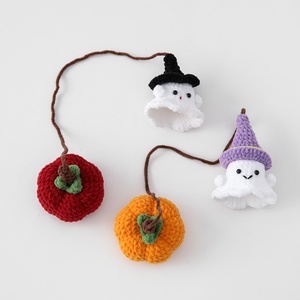 Accessoires de décoration en fil pour jeux Escape Room, Halloween et Noël, style sud-américain mignon, citrouille fantôme tissée en fil à suspendre pour voiture - Product Image 5