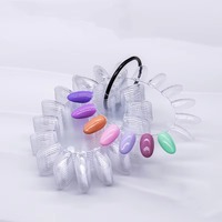 Nuancier de Couleurs Ovale 160 Teintes pour Ongles, Outil de Présentation et d'Entraînement pour Faux Ongles Naturels, Transparents et Noirs, Idéal pour Salons