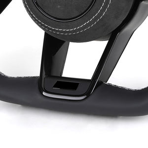 Volante Universal para <span class=keywords><strong>Audi</strong></span> A4, Cuero Negro con Detalles en Gamuza para <span class=keywords><strong>Audi</strong></span> A3 A4 A5 A6 A7 S3 B9 S4 S5 B8 B9 RS3 RS5 RS7 - Product Image 5