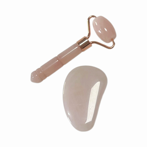 Piedra nefrita Rosa Cuarzo Rosa Rodillo de jade natural Terapia antienvejecimiento Producto de masaje facial - Product Image 5