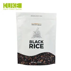 Лидер продаж, алюминиевый пластиковый пакет для пищевых продуктов, 2 кг, 5 кг, подставка на молнии для упаковки риса