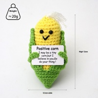 Poupée en coton crochetée à la main en forme d'abeille en pot, motif dessin animé, avec broderie de pomme de terre, finition positive, cadeaux, carte, broderie au point de croix, travaux d'aiguille