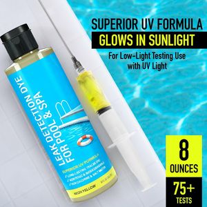 Sunlonge SL3100T Teinture fluorescente professionnelle pour la détection des fuites UV, soluble dans l'eau, pour les conduites de piscine - Product Image 3