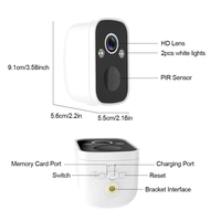 Wistino 2K HD Mini Batería Wifi Cámara Detección de movimiento al aire libre Alarma Color Visión nocturna 4G Cámaras De Seguridad