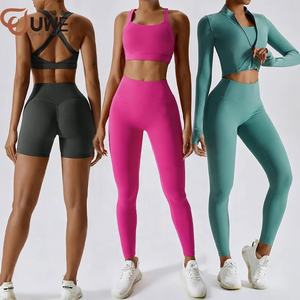 Benutzer definiertes Logo Sport BH Active wear Frauen Fitness studio Fitness-Sets Workout Leggings mit hoher Taille Gym Yoga Set - Product Image 1
