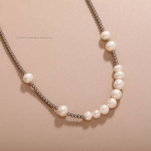 เครื่องประดับมุกสแตนเลสสตีลฮิปฮอปแฟชั่นสร้อยคอลูกปัดรูปทรงลูกบอลโซ่คล้องไหปลาร้าแบบชิ้นเดียวสำหรับทุกเพศ - Product Image 3