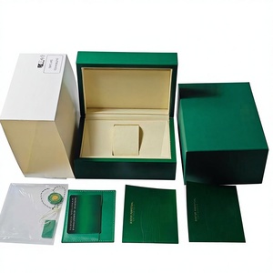 Boîte à montre en cuir vert de luxe personnalisée pour le rangement personnel et les cadeaux, en bois, pour montre Rolex - Product Image 5