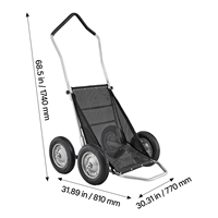Chariot utilitaire pliable multifonctionnel en acier surdimensionné pour la chasse au cerf, capacité 500 livres, 4 roues, OEM, vente en gros