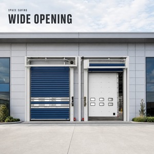Porte rapide en spirale en aluminium, coupe-vent, pour garage, à haute vitesse, isolante, importée, personnalisée en usine, pour l'industrie. - Product Image 2