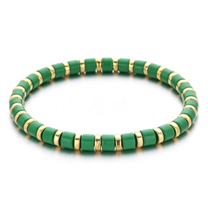 ZMZY New Arrival Orange Blue Spring Summer <strong>Rainbow</strong> Enamel Tile Beads <strong>Bracelet</strong> for Women - Product Image 3