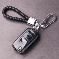 Étui de protection de clé de voiture en TPU de luxe à 3 boutons pour Volkswagen Tiguan, accessoires de porte-clés