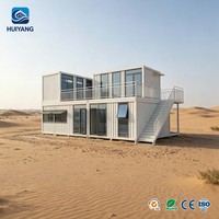 Bâtiment modulaire en conteneurs à deux étages, cabane préfabriquée, adapté aux bureaux, cafés, magasins de proximité et résidences