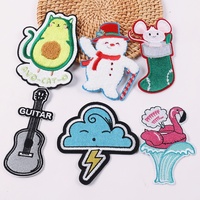 Patchs brodés fer sur sacs Jeans vêtements bricolage personnalisé guitare Crocodiles Animal fleur papillon drôle broderie Patch