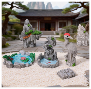 Maison de poupée en résine, jardin, étang, cascade, fontaine d'eau, <span class=keywords><strong>piscine</strong></span>, tour, aquarium, ornement, décoration, figurine et miniatures, jouet pour enfant - Product Image 4