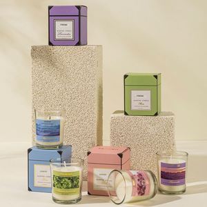 Bougie parfumée florale en cire de soja de 50g pour la maison, coffret cadeau de Noël avec une durée de combustion de 12 à 24 heures et fonction d'ambiance rafraîchissante - Product Image 1