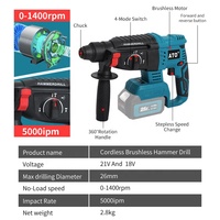 ATO outils électriques Machine multifonction batterie au Lithium marteau perforateur sans fil marteau rotatif électrique sans balais de haute qualité