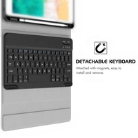 Nouveau étui de clavier en cuir PU étui de tablette porte-crayon fente de stylo étui de clavier magnétique sans fil pour iPad 9.7 2018