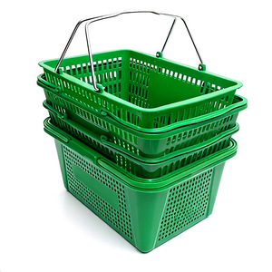 Plastic Shopping Baskets Square Rectangular Storage Organizing Turnover <b>Boxes</b> Durable PP Injection Molding - Product Image 4