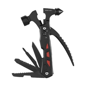 12 in1 Black Coating Hammer Multi Tools Edelstahl Multi tool Mehrzweck zange Messers äge hammer