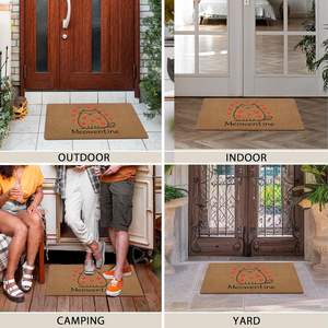 Valentines <b>Cat</b> <b>Door</b> <b>Mat</b> Square Handmade Luxury Eco-Friendly Non Slip Outdoor Welcome <b>Mat</b> Love Theme Meowentine Design - Product Image 3