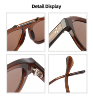 Lunettes de soleil classiques de luxe pour hommes et femmes, avec logo personnalisé, lunettes de soleil de créateur, style punk, en acétate de luxe, protection UV400
