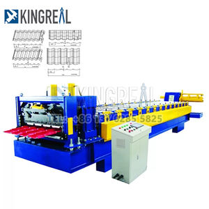 Automatische farbig glasierte Fliesen Metall Stahl Dach platte Rollen form maschine - Product Image 4