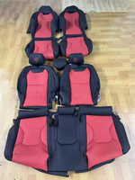 Housse de siège de voiture complète en cuir Nappa noir et rouge sur mesure pour Lamborghini Urus 2021