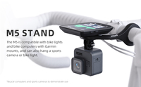 CYCLAMI M6W Support de caméra de sport Support d'ordinateur de vélo pour Garmin Bryton Wahoo avec adaptateurs GoPro Extension de lumière de vélo