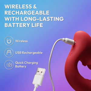 Rosen-Sexspielzeug Zungen-Vibrator Weiblicher Nippel- und Vaginal-Klitoris-Stimulator G-Punkt-Stoßdildo Vibrator für Frauen - Product Image 6