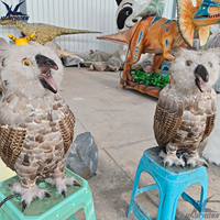 Modèle animal de simulation d'oiseau réaliste grandeur nature hibou animatronique à vendre
